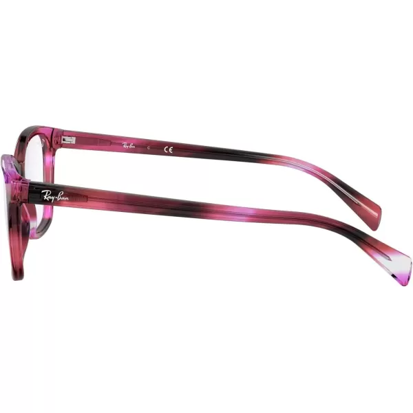 RayBan Rx5362 Square Prescription Eyeglass FramesStriped VioletDemo Lens
