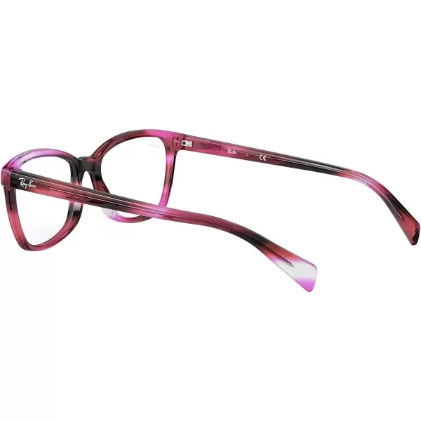 RayBan Rx5362 Square Prescription Eyeglass FramesStriped VioletDemo Lens