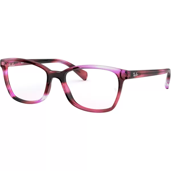 RayBan Rx5362 Square Prescription Eyeglass FramesStriped VioletDemo Lens