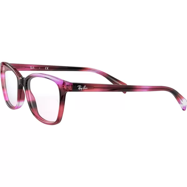RayBan Rx5362 Square Prescription Eyeglass FramesStriped VioletDemo Lens