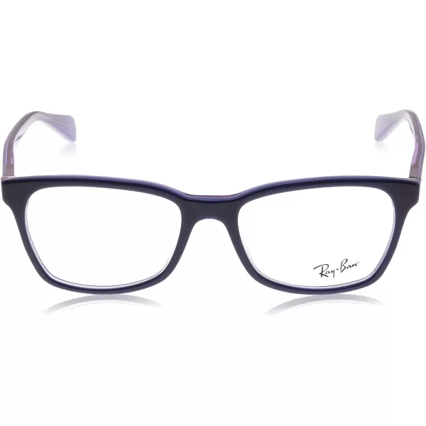 RayBan Rx5362 Square Prescription Eyeglass FramesTop BlueLight BlueVioletDemo Lens