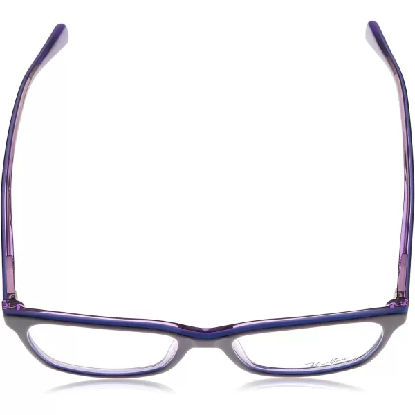 RayBan Rx5362 Square Prescription Eyeglass FramesTop BlueLight BlueVioletDemo Lens