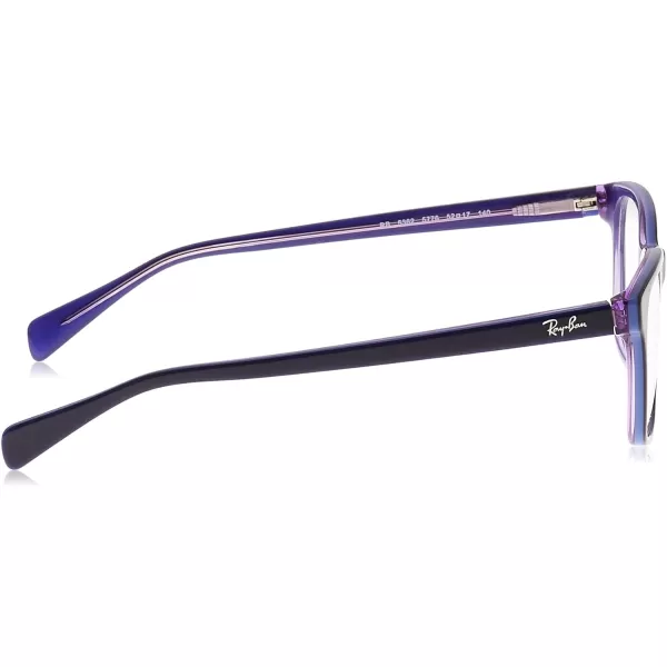 RayBan Rx5362 Square Prescription Eyeglass FramesTop BlueLight BlueVioletDemo Lens