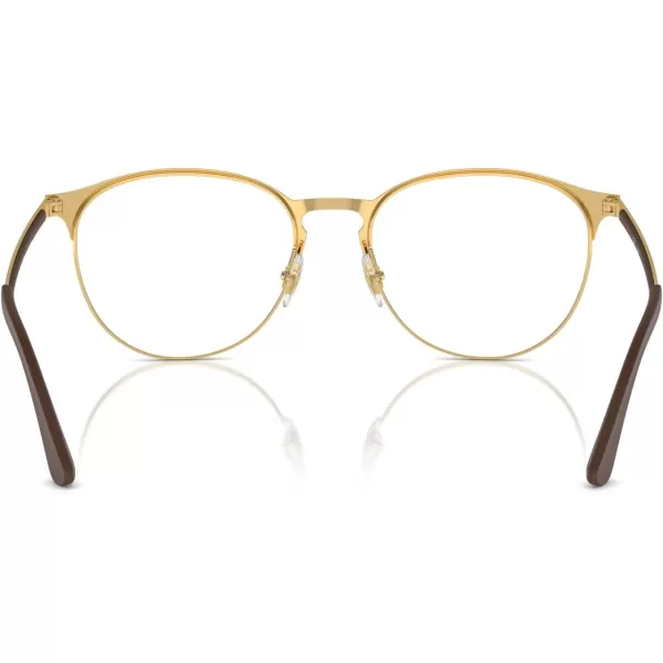 RayBan Rx6375 Round Prescription Eyeglass FramesHavana on GoldDemo Lens