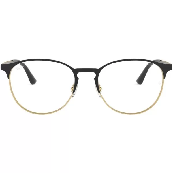RayBan Rx6375 Round Prescription Eyeglass FramesMatte Black on Rubber AristaDemo Lens