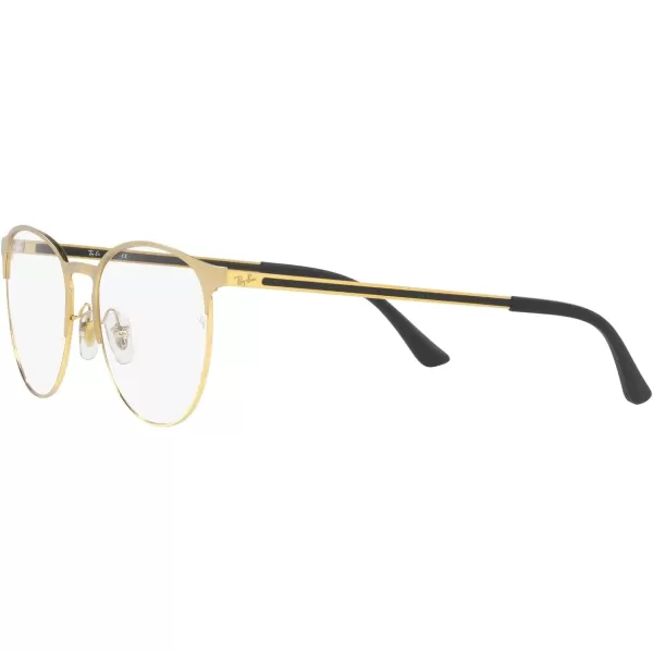 RayBan Rx6375 Round Prescription Eyeglass FramesMatte Gold on GoldDemo Lens