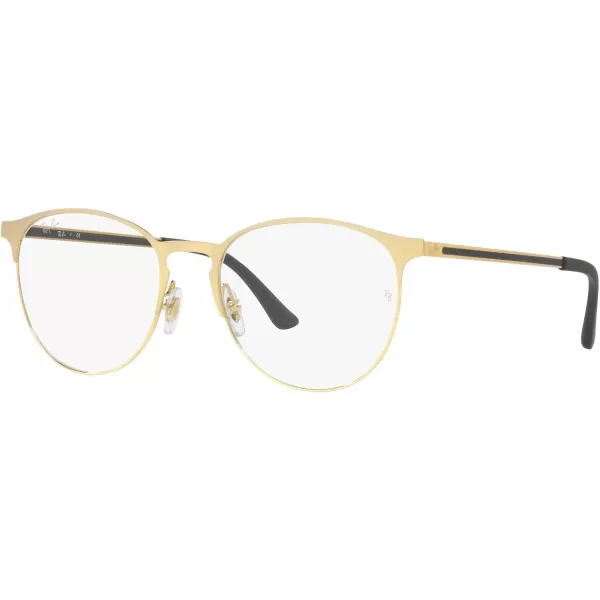 RayBan Rx6375 Round Prescription Eyeglass FramesMatte Gold on GoldDemo Lens