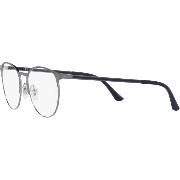 RayBan Rx6375 Round Prescription Eyeglass FramesMatte Gunmetal on GunmetalDemo Lens