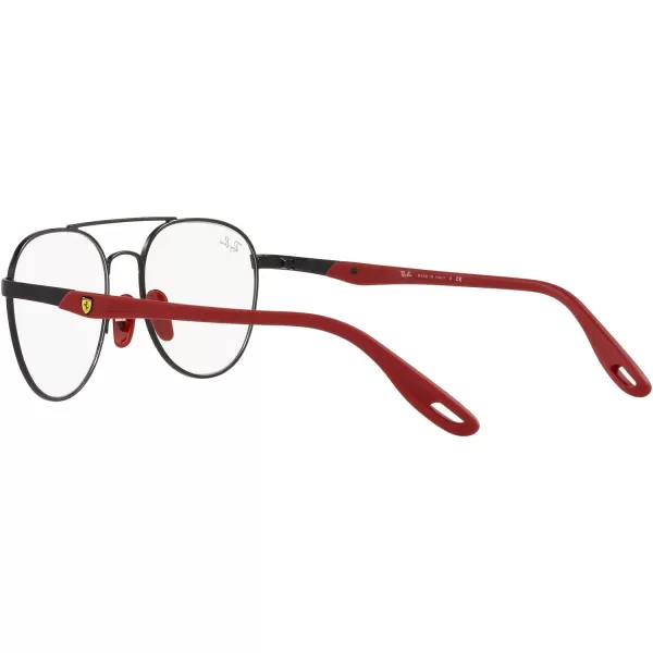 RayBan Rx6473m Scuderia Ferrari Collection Round Prescription Eyeglass FramesMatte BlackDemo Lens