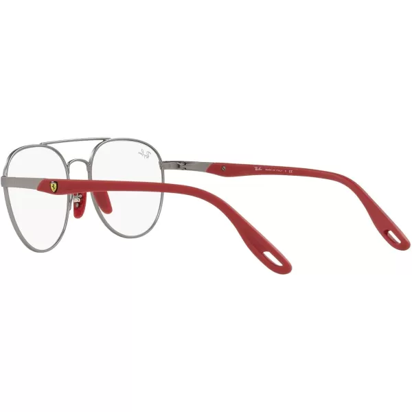 RayBan Rx6473m Scuderia Ferrari Collection Round Prescription Eyeglass FramesMatte GunmetalDemo Lens