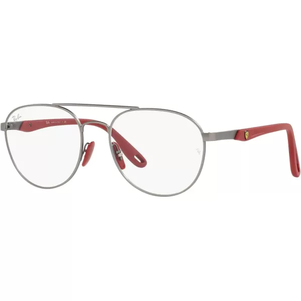 RayBan Rx6473m Scuderia Ferrari Collection Round Prescription Eyeglass FramesMatte GunmetalDemo Lens