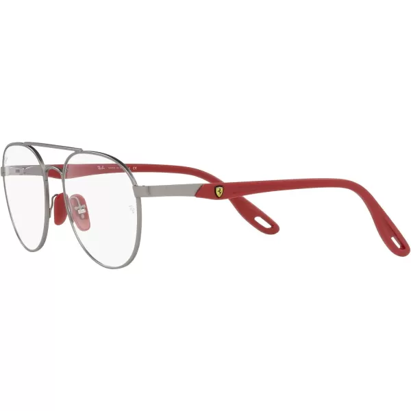 RayBan Rx6473m Scuderia Ferrari Collection Round Prescription Eyeglass FramesMatte GunmetalDemo Lens