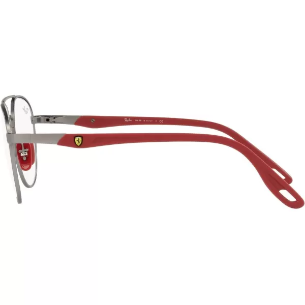 RayBan Rx6473m Scuderia Ferrari Collection Round Prescription Eyeglass FramesMatte GunmetalDemo Lens