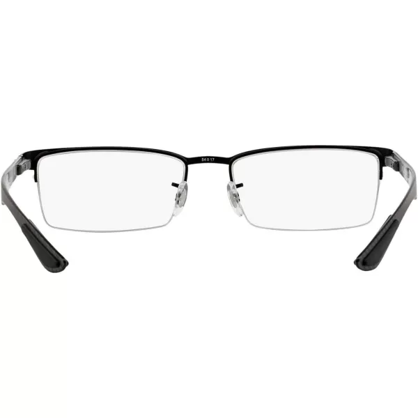 RayBan Rx8412 Rectangular Prescription Eyeglass FramesMatte BlackDemo Lens