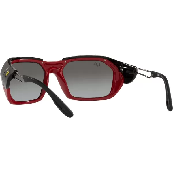 RayBan Womens Rb4367m Scuderia Ferrari Collection Rectangular SunglassesRedGrey Mirrored Silver Gradient