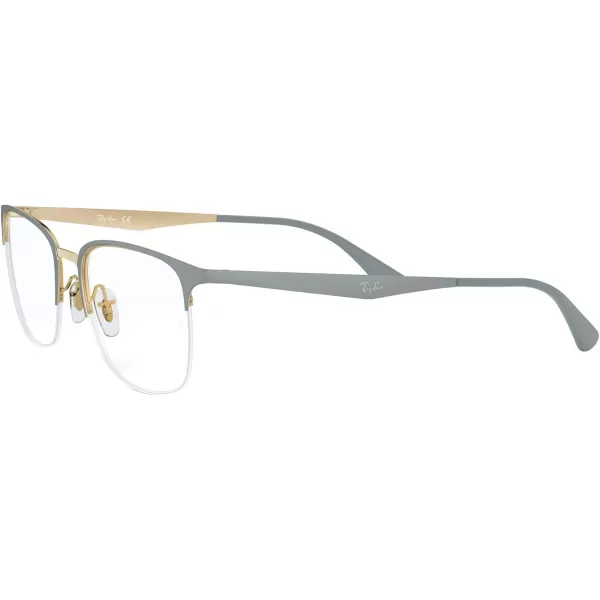 RayBan Womens Rx6433 Rectangular Prescription Eyeglass FramesMatte Grey on AristaDemo Lens