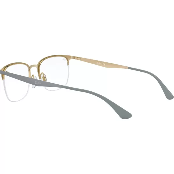 RayBan Womens Rx6433 Rectangular Prescription Eyeglass FramesMatte Grey on AristaDemo Lens