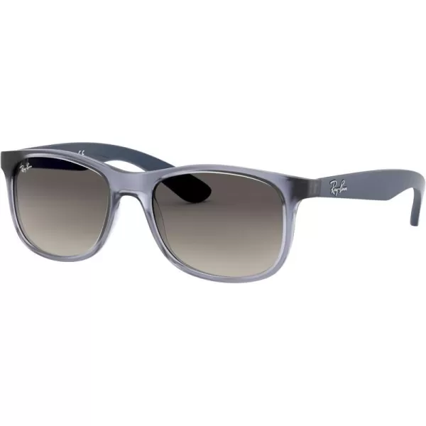 RayBan Kids Rj9062s Rectangular SunglassesTransparent BlueLight Grey Gradient Dark Grey