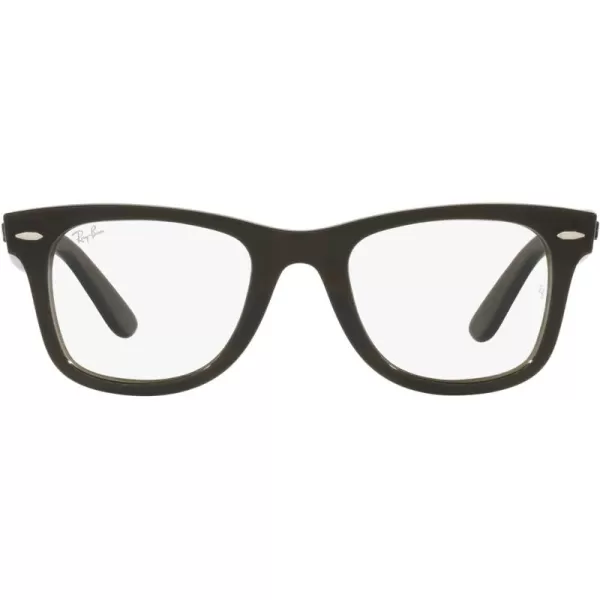 RayBan RX4340v Wayfarer Ease Square Prescription Eyeglass FramesTransparent Olive GreenDemo Lens