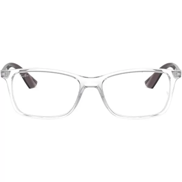 RayBan RX7047 Rectangular Prescription Eyeglass Frames Transparent on GreyDemo Lens 54 mm