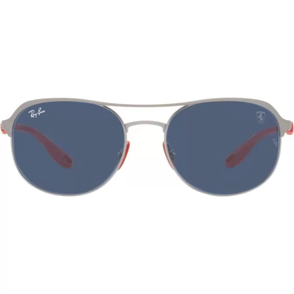 RayBan Rb3685m Scuderia Ferrari Collection Square SunglassesMatte Grey on GunmetalDark Blue