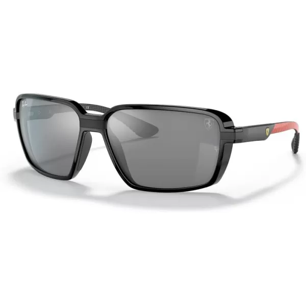 RayBan Rb8360m Scuderia Ferrari Collection Square SunglassesBlackGrey Mirrored Silver