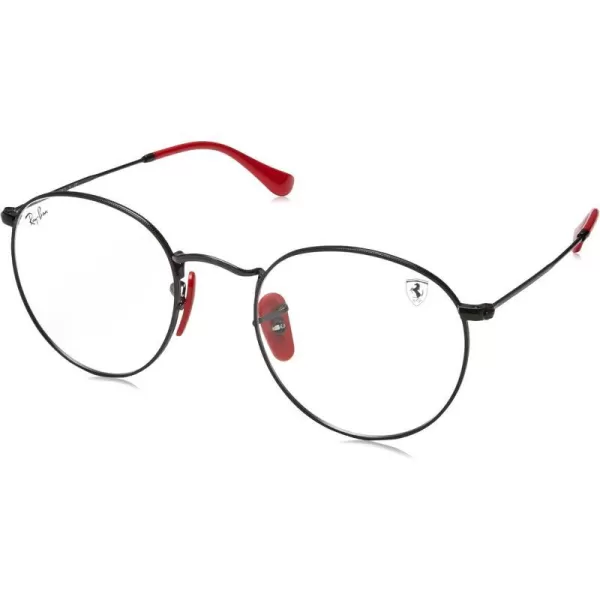 RayBan Rx3447vm Scuderia Ferrari Collection Round Prescription Eyeglass FramesBlackDemo Lens