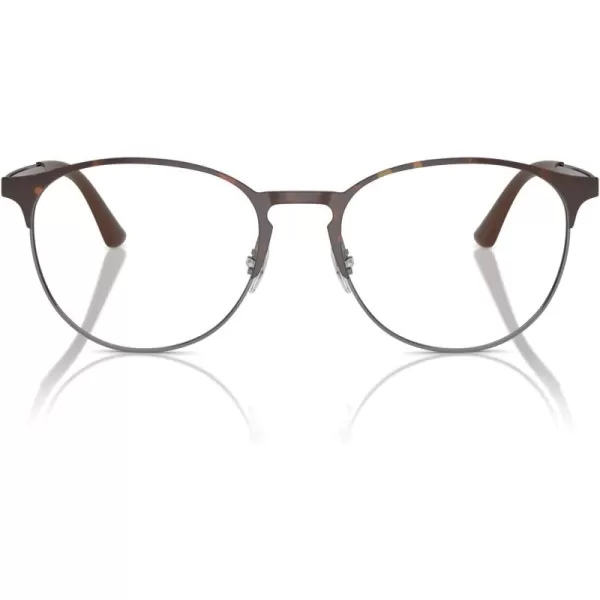 RayBan Rx6375 Round Prescription Eyeglass FramesHavana on GunmetalDemo Lens