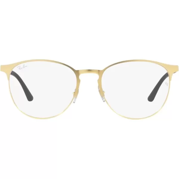 RayBan Rx6375 Round Prescription Eyeglass FramesMatte Gold on GoldDemo Lens