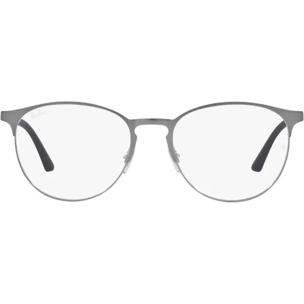 RayBan Rx6375 Round Prescription Eyeglass FramesMatte Gunmetal on GunmetalDemo Lens