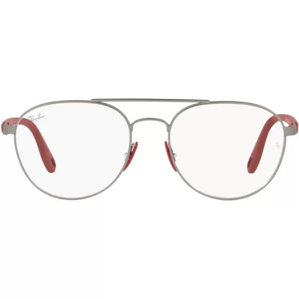 RayBan Rx6473m Scuderia Ferrari Collection Round Prescription Eyeglass FramesMatte GunmetalDemo Lens