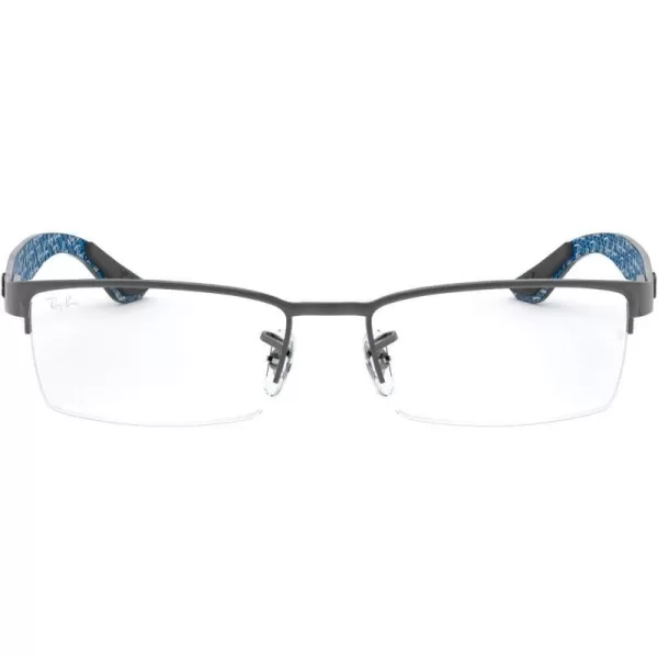 RayBan Rx8412 Rectangular Prescription Eyeglass FramesGunmetalDemo Lens