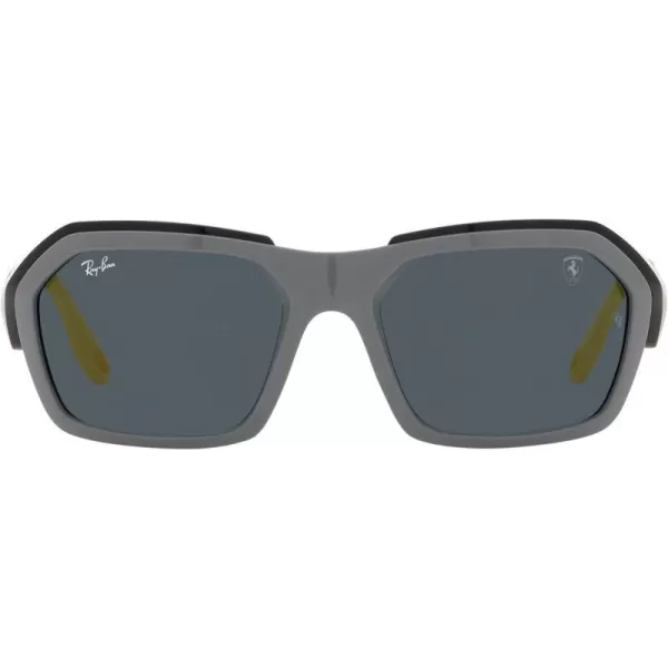 RayBan Womens Rb4367m Scuderia Ferrari Collection Rectangular SunglassesGreyDark Grey