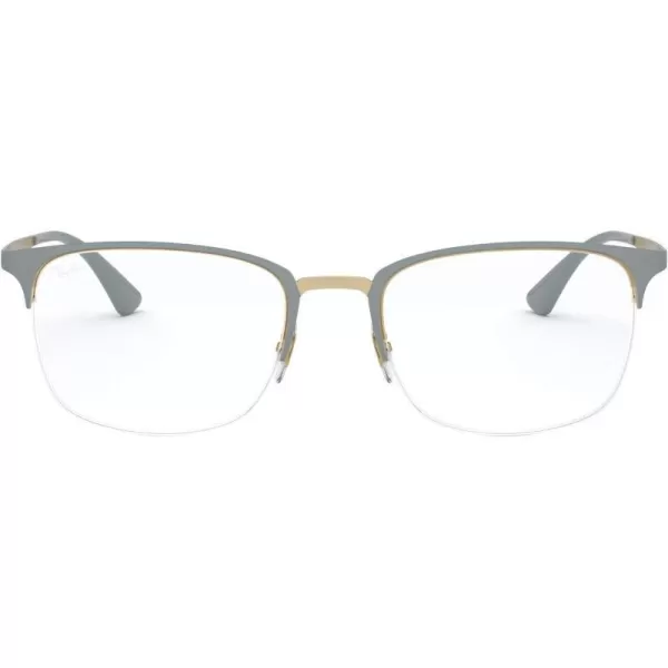 RayBan Womens Rx6433 Rectangular Prescription Eyeglass FramesMatte Grey on AristaDemo Lens