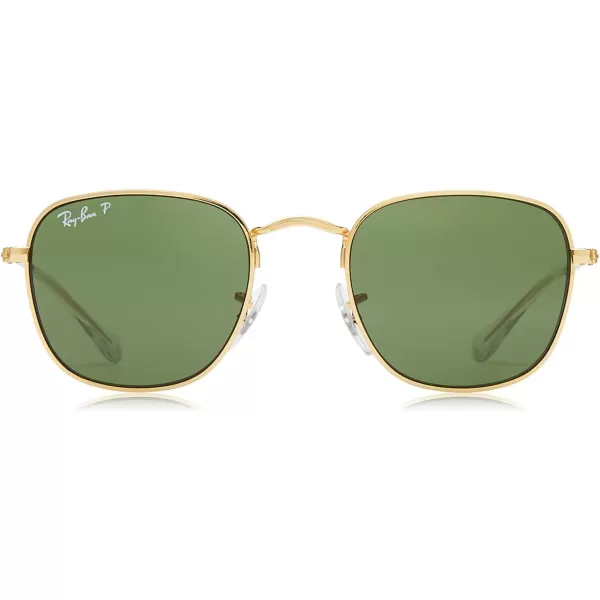 RayBan Child Sunglasses Silver Frame Dark Blue Lenses 46MMLegend GoldGreen Polarized