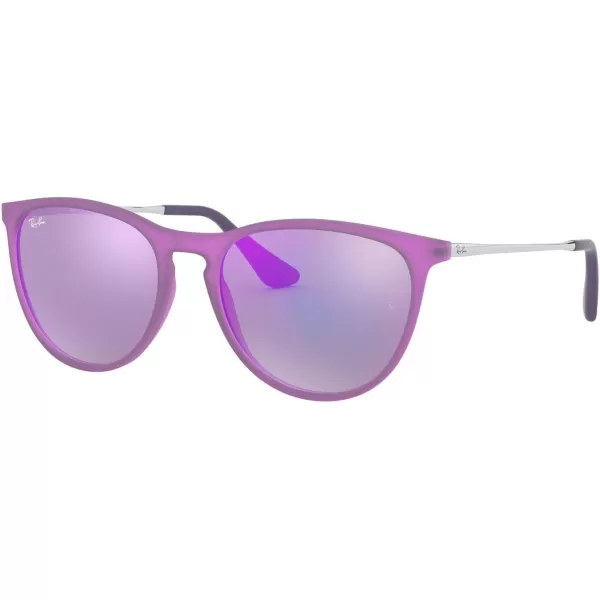 RayBan Child Sunglasses Violet Fluo Frame Grey Mirror Violet Lenses 52MMRayBan Child Sunglasses Violet Fluo Frame Grey Mirror Violet Lenses 52MM