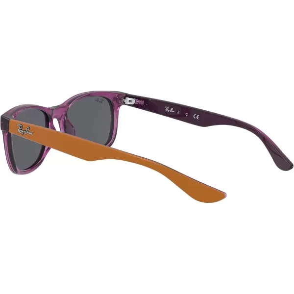 RayBan Junior RJ9052S New Wayfarer Square Sunglasses Transparent VioletDark Grey 48 mmRayBan Junior RJ9052S New Wayfarer Square Sunglasses Transparent VioletDark Grey 48 mm