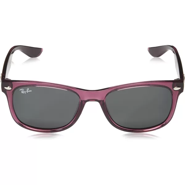 RayBan Junior RJ9052S New Wayfarer Square Sunglasses Transparent VioletDark Grey 48 mmRayBan Junior RJ9052S New Wayfarer Square Sunglasses Transparent VioletDark Grey 48 mm