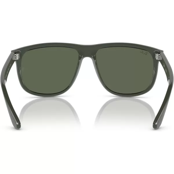 RayBan Man Sunglasses Black Frame Grey Lenses 60MMGreenDark Green