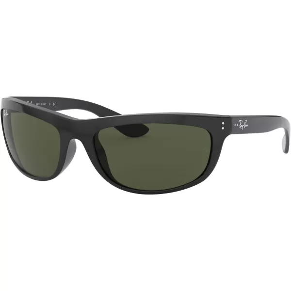 RayBan Mens Rb4089 Balorama Rectangular SunglassesBlackG15 Green