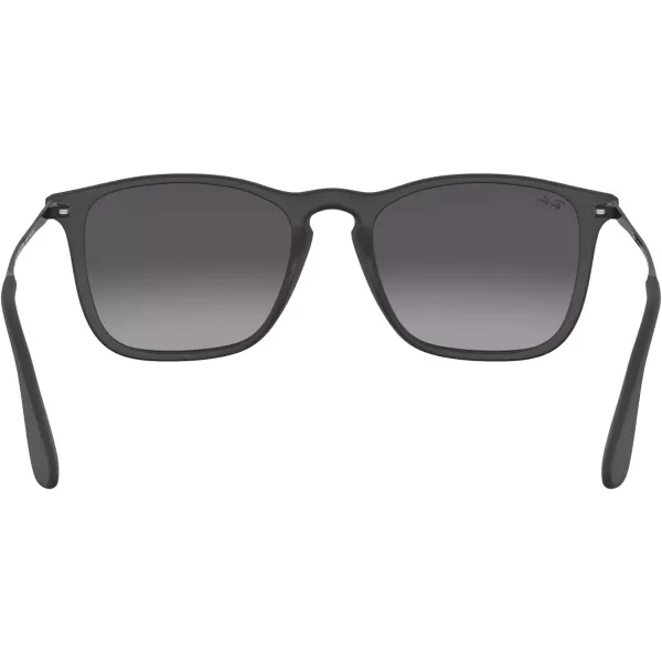 RayBan RB4187 Chris Square SunglassesRubber BlackLight Grey Gradient Dark Grey