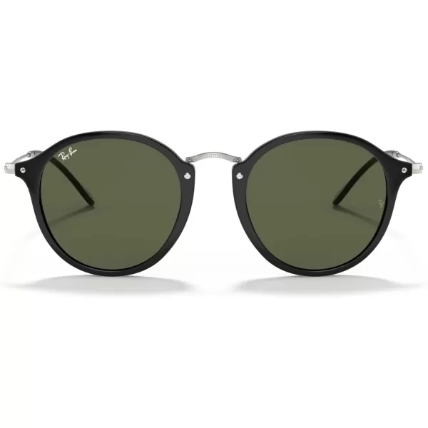 RayBan Rb2447 Round SunglassesBlackG15 Green