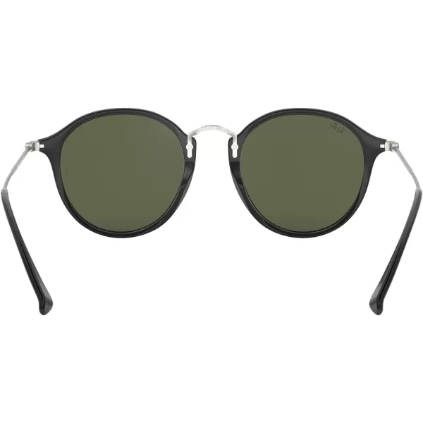 RayBan Rb2447 Round SunglassesBlackG15 Green