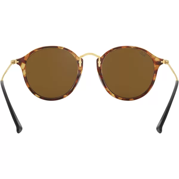 RayBan Rb2447 Round SunglassesSpotted Brown HavanaB15 Brown