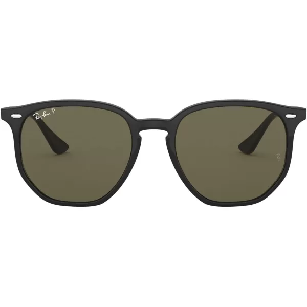 RayBan Rb4306 Hexagonal SunglassesBlackPolarized Green