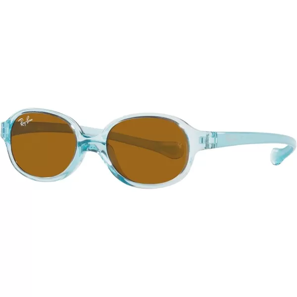 RayBan Rj9187s Oval SunglassesTransparent Light BlueBrown