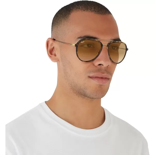 RayBan Unisex Sunglasses Light Havana Frame Light Brown Lenses 57MMLight HavanaClear Gradient Brown