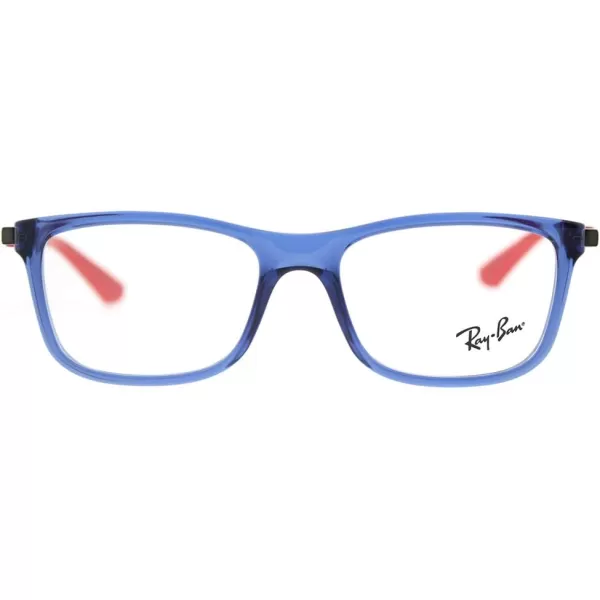 RayBan Womens Ry1549 Square Prescription Eyewear FramesTransparent Blue Satin GunmetalDemo Lens