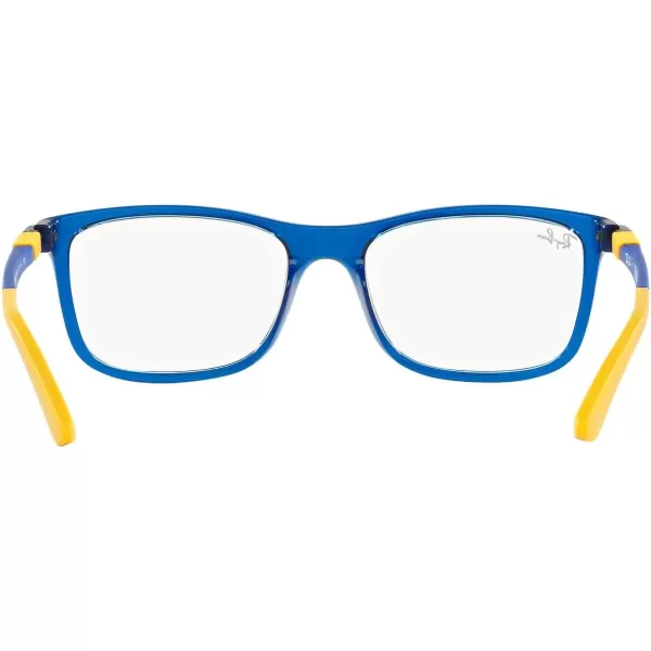 RayBan Womens Ry1549 Square Prescription Eyewear FramesTransparent BlueDemo Lens