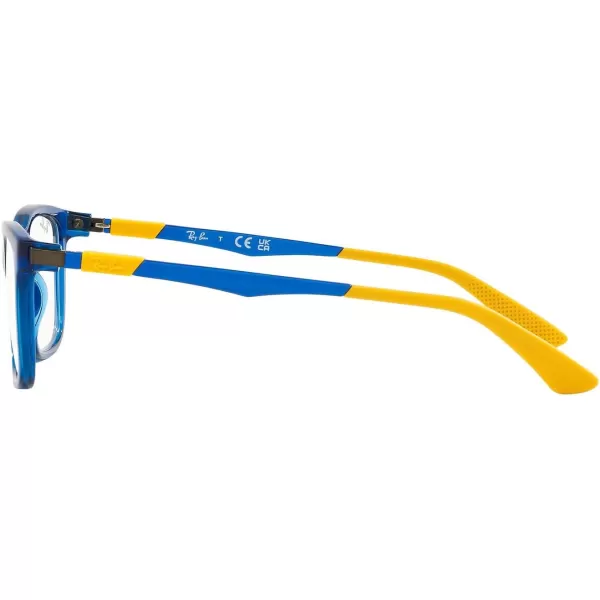 RayBan Womens Ry1549 Square Prescription Eyewear FramesTransparent BlueDemo Lens